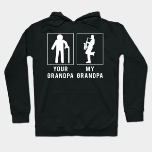 Saxophone Showdown - My Grandpa vs. Your Grandpa Funny Tee for Grandsons & Granddaughters! Hoodie